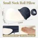 HydroAurum Cervical Neck Pillow, 100% Memory Foam Neck Roll Pillow for Neck and Shoulder Pain Relief, Orthopedic Support for Office Workers, Drivers & Yoga