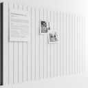 Bumusty Large Cork Board Alternative-36 x24 Felt Bulletin Board Tiles, with 30 Pushpins, 40 Adhesive Tabs, 6-Pack Slat Wall Paneling, Cork Boards for Office Push Pin Board Felt Board-Milky White