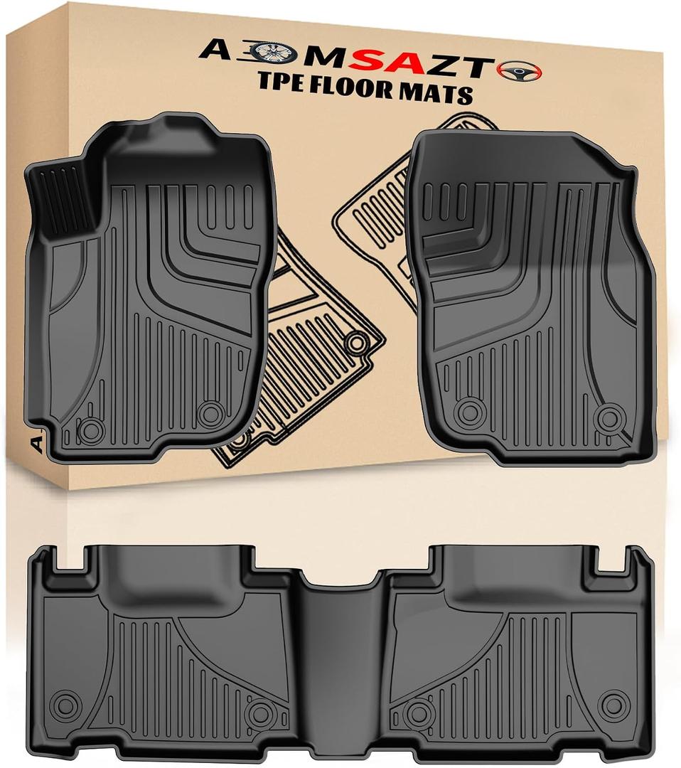 AOMSAZTO Floor Mats Compatible with 2013-2018 Toyota RAV4 All Weather Floor Liner TPE Custom Fit Mats for Toyota RAV4 1st & 2nd Row Car Mats