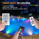 Color Changing LED Pool Lights for Inground Pool, 60W 10 Inch Pool Lighting for Wet Niche with Remote Controller & APP, Submersible Pool Light Underwater Swimming Pool, 50 Foot Cord