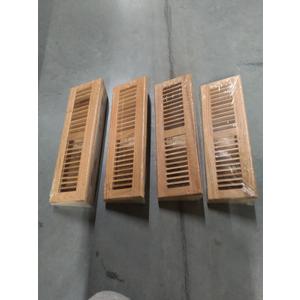 4 Pcs 15 Inch Wooden Baseboard Register Vent Diffuser Finished Floor Vent Cover Decorative Red Oak Baseboard Air Supply HVAC for Home Floor