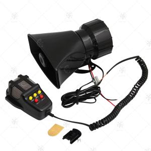 5 Tone Sound Car Siren Vehicle Horn with Mic PA Speaker System Emergency Sound Amplifier By VaygWay - Premium Quality 60W Electric Ambulance/Horn Hooter