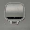 DESCHEN Rechargeable Travel Makeup Vanity Mirror with Lights and Magnification, Portable 1X/10X Magnifying Mirror with 3 Color Light, Lighted Makeup Mirror with Magnification, Folding LED Desk Mirror (White)