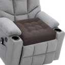 Recliner Cushions for Elderly, 20x20x4 Inch Thick Chair Cushion for Shorter Users Patent Design Soft Tufted Dual Layer Booster Seat Cushions for Seniors Recliner Risers Taupe 1P