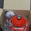 Le Creuset Enamel On Steel Whistling Tea Kettle with Metal Finishes, 1.7 qt., Cerise