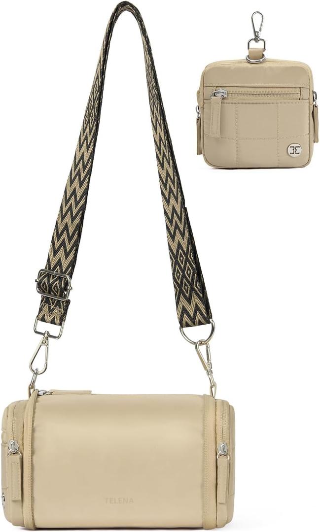 Telena 3-Way Folding Crossbody Bag - All-in-One Bag Expandable Coin Purse with RFID Protection for Travel