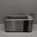 Mueller UltraToast Full Stainless Steel Toaster 4 Slice, Long Extra-Wide Slots for Bagels and Waffles, 6 Browning Levels, LED Display, Cancel/Defrost/Reheat Functions & Removable Tray, Kitchen Gadgets