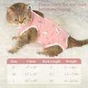 ANWA 2 Pack Cat Recovery Suit - Breathable Cat Onesie for Cats After Surgery Female, Kitten Surgery Recovery Suit Female Abdominal Wounds, Medium