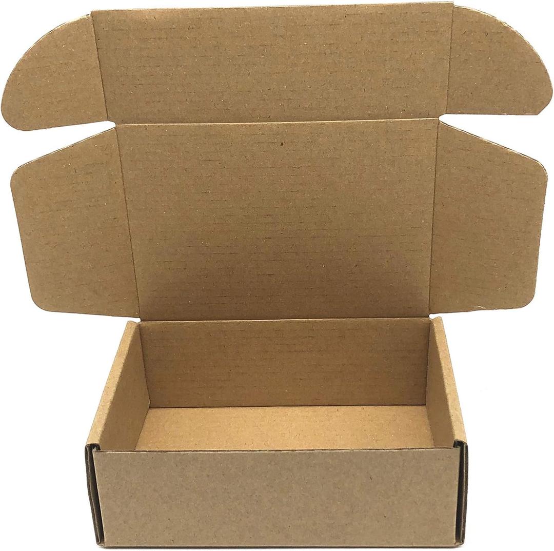 Small Cardboard Shipping Box Mailers 6 x 4 x 2 Inch Corrugated Packaging Storage Boxes 50 Pack (Inside Size: 5.3 x 3.8 x 1.9)