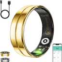 White Elephant Gifts for Adults, Smart Ring, Christmas Birthday Gifts for Women Men Boyfriend Husband Wife,Valentines Day Gift for Him Her, Anniversary Health Gift Gold 10