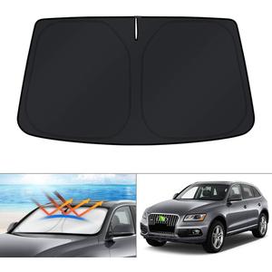 KUST Windshield Sun Shade for 2009-2017 Audi Q5/2014-2017 Audi SQ5 Accessories Custom Fit Sunshade Sun Visor Protector Foldable Blocks UV Rays Keep Your Car Cooler