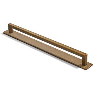 khtumeware 5 Pack 12 inch Hole Center Antique Brass Cabinet Pull with Backplate Solid Heavy-Duty Handles with Base Plate Cabinet Hardware Drawer Pulls Kitchen Cabinet