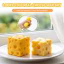 2 Inch Cheese Squishy, Snaps Back Quickly & Non-Sticky Anxiety Relief Toy, Improving Focus, Ideal Sensory Melters for Desk Decor & Stocking Stuffers, Perfect for Office, Home, or School (1, Yellow)