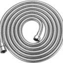 RUMOSE 118 inches Shower Hose Extra Long Stainless Steel Shower Tube Attachment Flexible Handheld Shower Sprayer Hose, Polished Chrome
