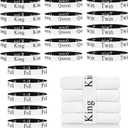 20 Pieces Bed Sheet Organizer Bands, Bed Sheet Size Label Bands for Linen Closet Organizers and Storage, Elastic Bedding Bands Labels for Organizing Bed Sheets (King Queen Twin Full)