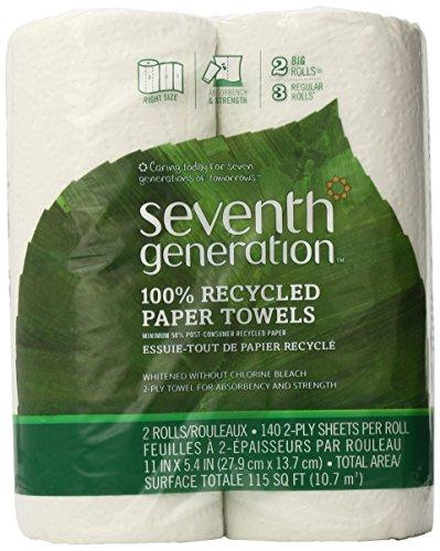 Seventh Generation Paper Towels Regular Roll, 140 Sheets, White, 1 Pack