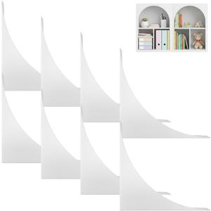 8-Pack Arch Corner Inserts Compatible with IKEA KALLAX, Modern Arched Cube Organizer Decor, Precurved Arch Way Kit, Peel and Stick for Home Office and Bookshelf Transformation