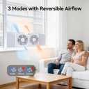 shinic Twin Window Fan with Reversible Airflow, Thermostat Controlled, 3 Speeds & 3 Functions(Exhaust, Intake & Circulate), 23.8" - 37" Expandable Width for Home Kitchen Use