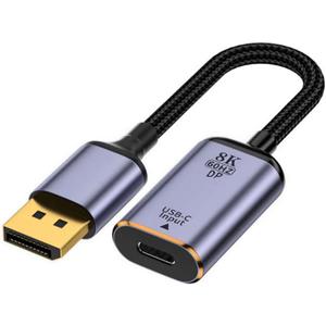 xiwai Type C Female USB-C 3.1 Source to Displayport DP 1.4 Sink HDTV Cable 8K@60hz 4K@120hz for Tablet Phone Laptop