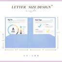 3 x H4D Plastic 2 Pocket Folders with Prongs, Letter Size, Pastel Colors, 6 Pack