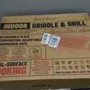 Bakers Friend Indoor Griddle & Grill, Electric Griddle with 2 in 1 Indoor Grill and Griddle Plate Indoor Grill with Removable Plate, Silicone Mold, Dishwasher Safe, Recipes Include, Graphite
