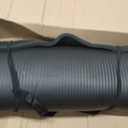 Amazon Basics 1/2 Inch Extra Thick Exercise Yoga Mat with Carrying Strap for Home Workouts and Fitness, 74" x 24", Black
