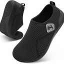 Womens Barefoot Wide Walking Shoes Comfortable Diabetic Nursing Pregnancy Bunion Shoe Non Slip Swollen Feet Orthopedic Hospital Shoes Black Minimalist Sneakers Size 7