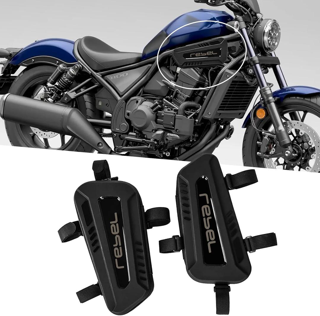For Rebel 250 300 500 CMX 250 300 500 rebel 1100 Motorcycle saddle bag waterproof triangle bag hard shell frame side hanging storage bag (Rebel)