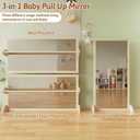 Montessori 3-in-1 Baby Mirror with Pull-Up Bar – Perfect for Toddler Nurseries, Home Learning Spaces, and Children's Classrooms