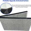 HEPA Air Filter Replacement for Tesla Model X 2015-2020,Intake filter,Foldable Upgrade Activated Carbon Replacement Low Wind Resistance