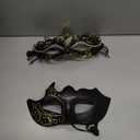 Masquerade Mask for Couples, Mardi Gras Mask for Women & Men