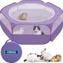 Small Animal Playpen with Zippered Top, Portable Waterproof Pet Cage (47"x23") for Kitten, Bunny, Guinea Pig, Hamster, Chicken Brooder, Indoor & Outdoor Exercise Pen, Foldable Design (Purple)