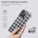 BENKS ArmorVichy Case for iPhone 16 Pro, MagSafe Compatible Slim Protective Case Built with Dupont Kevlar Fiber, Anti-Fingerprint UV Finish, Vichy Check Design, Black