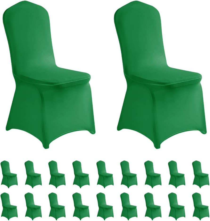 LZY 20pcs Spandex Chair Cover Stretch Slipcovers for Wedding Party, Dining Banquet Chair Decoration Covers (Emerald, 20) LZY 20pcs Spandex Chair Cover Stretch Slipcovers for Wedding Party, Dining Banquet Chair Decoration Covers (Emerald, 20)