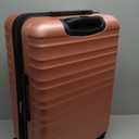 Amazon Basics 26" Hardside Medium Checked Luggage, Hardshell Suitcase With Wheels, Expandable For Up to 15% More Space, With Scratch-Resistant Surface, Four Multi-directional Wheels, Rose Gold