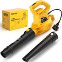 ZEGJAW Electric Leaf Blower Corded, 7-AMP Leaf Blowers, 155MPH/350CFM Small Handheld Lawn Blower Lightweight & Portable for Lawn Care