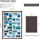 DUENPY 22x32 Collage Picture Frame 4x6 Picture Frames Collage Wall Decor Displays twenty four 4x6 inch Photos Horizontal Wall Mounting Display and Vertical Brown