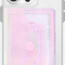 Case-Mate Soap Bubble Slim Magnetic Wallet/Card Holder for iPhone [Holds up to 5 Cards] Detachable Snap Closure Magnetic Phone Wallet for iPhone 17 Pro Max /16 Pro/15/14 - Iridescent
