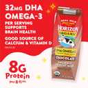 Horizon Organic Shelf Stable 1% Lowfat DHA Omega-3 Chocolate Milk Boxes, 8 fl oz, 12 Count - 8g Protein per Serving, USDA Organic UHT from Pasture-Raised Cows, Ready to Drink for Lunchbox, Travel, or On-the-Go, No Refrigeration Needed (EXP 07/25/25)