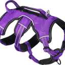 Tuff Pupper Escape Proof No Escape Dog Harness | 5 Point Adjustable Fit Harness for Dogs | Padded Dog Harnesses | Handle Dog Lift Harnesses (Small, Purple)