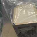 Wood Stair Basket with Handles,Wicker Step Storage Basket -Natural