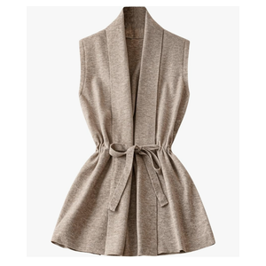 Women's Sleeveless Long Cardigan Sweaters Vest Dressy Fall Casual Open Tie Front Lightweight Cardigan Trendy XL