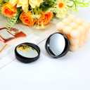 Lusofie 2 Pcs Cubicle Mirror with Supcup, Adjustable Cubicle Mirror to See Behind You, 2.24 Inch Office Desk Mirrors for PC Monitors, Cubicles Walls, Personal Security and Privacy(Black)