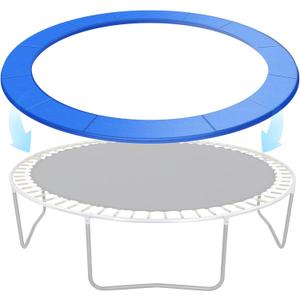 Trampoline Safety Pad 12FT 14FT Replacement Pad Safety Spring Cover, Waterproof Accessory, Round, Blue (Mat Only)
