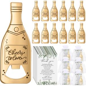 Suclain 25 Sets Wedding Favors for Guests Bulk Wedding Souvenirs Include Cheers to Love Bottle Openers Thank You Cards and Organza Bags Bridal Shower Gifts Decorations