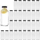 Encheng 8 oz Glass Bottles,Reusable Glass Water Bottle With Airtight Lids,Vintage Drinking Jars for Smoothies, Kombucha,Tea,Juicing Bottles Beverage Milk Bottle With Caps,Liquid Storage Jars 30pack