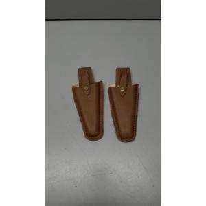 Leather Sheath for Scissors, 2Pcs Leather Sheath Tool Holsters,Garden Pruner Sheath, Belt Holder Pouch Bag, Protective Leather Cover, Leather Hand Pruner Sheath for Garden Pliers with Snap (2)