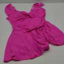 One Piece Swimdress Tummy Control Ruffle Swimsuit for Women Tie Knot Swim Dresses V Neck Bathing Suit Skirt 2XL