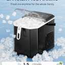 Silonn Ice Maker Countertop, Portable Ice Machine with Carry Handle, Self-Cleaning Ice Makers with Basket and Scoop, 9 Cubes in 6 Mins, 26 lbs per Day, Ideal for Home, Kitchen, Camping, RV