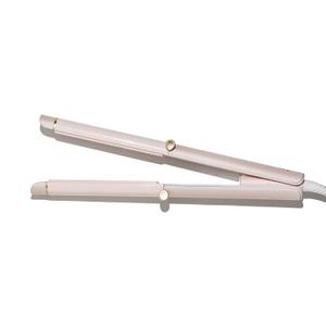 T3 Curling Straightener 2-in-1 Hair Straightener and Curler, Ceramic Flat Iron & Curling Iron Styling Tool with Curved Plates for Straightening, Curls & Waves on Fine, Medium & Thick Hair